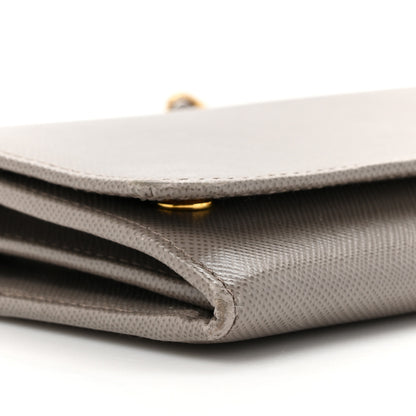 Prada Saffiano Metal Oro Chain Wallet Argilla 8 of 14