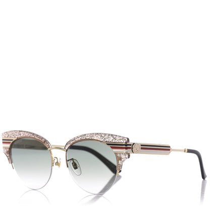 Gucci Glitter Cat Eye Sunglasses GG0283S Beige 1 of 8