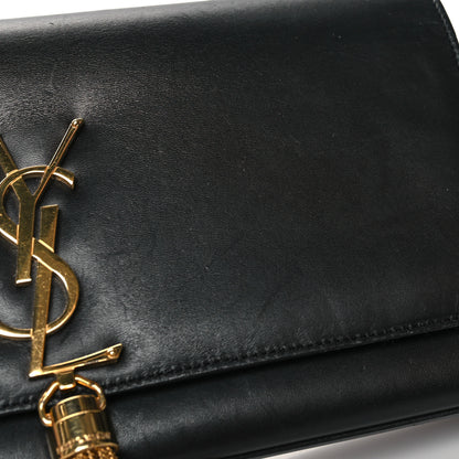 Saint Laurent Calfskin Classic Monogram Tassel Clutch Black 11 of 14