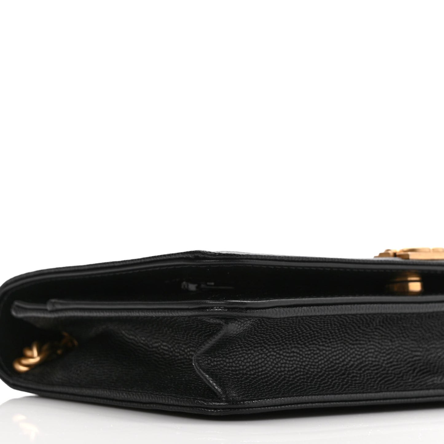 Caviar Quilted Boy Wallet On Chain WOC Black