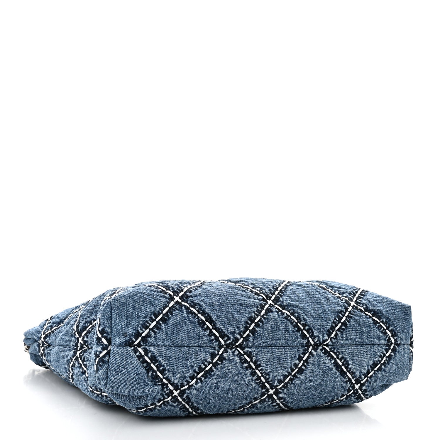 Chanel Denim Quilted Stitched Small Chanel 22 Blue 5 of 11