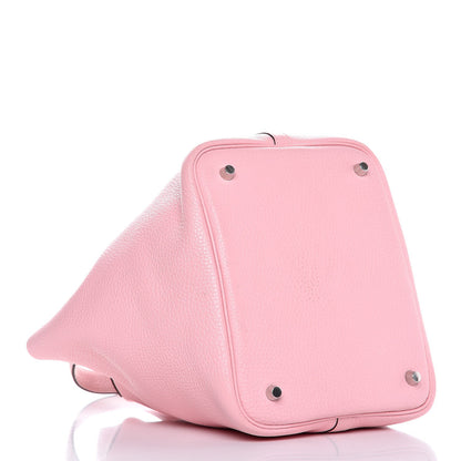 Hermes Taurillon Clemence Picotin Lock 22 MM Rose Sakura 4 of 10