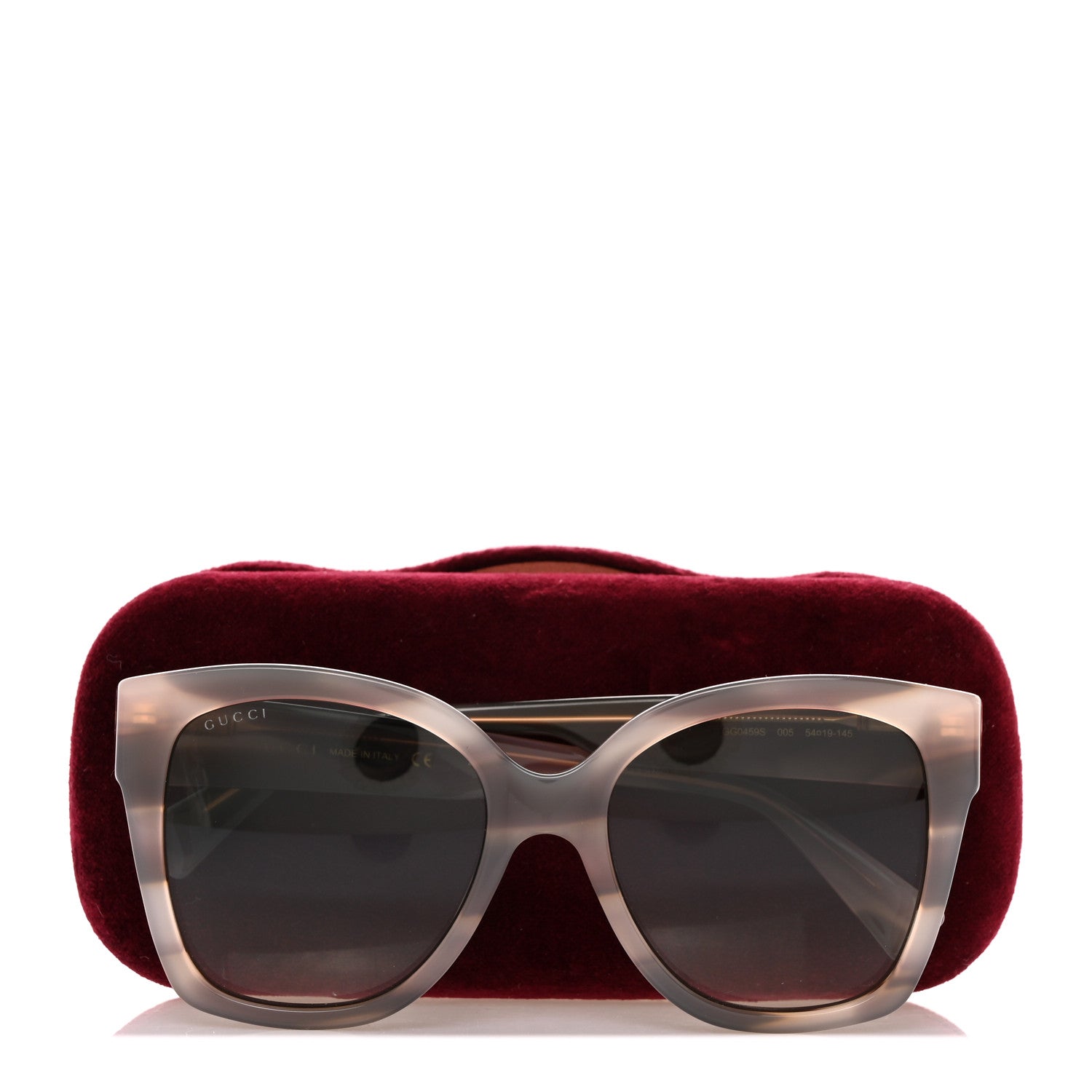 Gucci Acetate Square Frame Sunglasses GG0459S Tortoise Grey 9 of 9