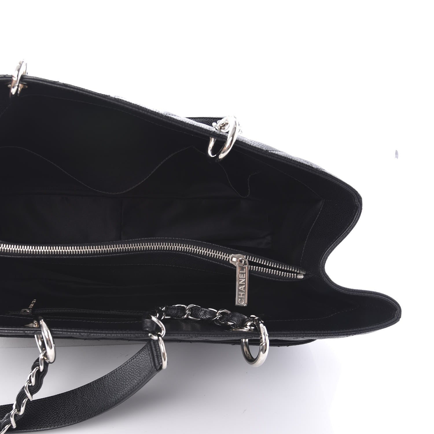 Chanel Caviar Quilted XL Grand Shopping Tote GST Black 5 of 10