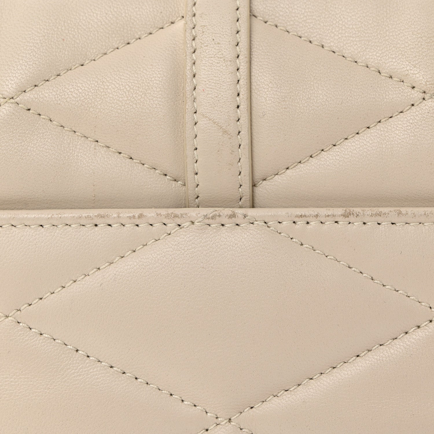 Saint Laurent Lambskin Quilted Le 57 Diamond Shoulder Bag Crema Soft 11 of 13