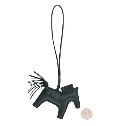 Hermes Milo Lambskin Grigri Rodeo Horse Bag Charm PM Vert Cypress 2 of 4
