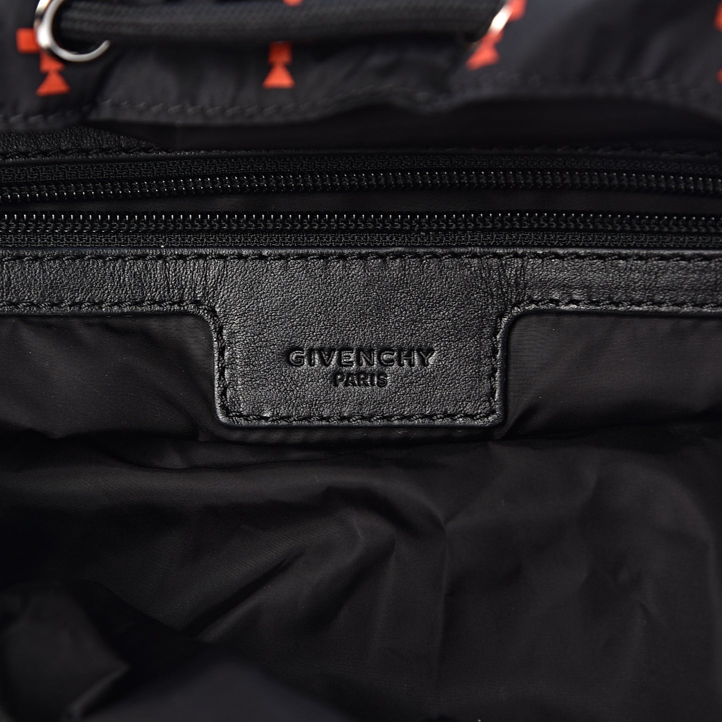 Nylon Totem Printed Backpack Black