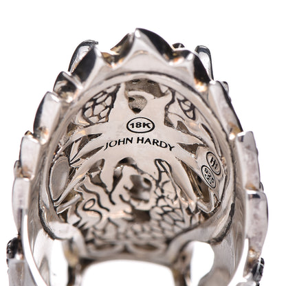 John Hardy Sterling Silver 18K Yellow Gold Ruby Black Sapphire White Sapphire Naga Head Ring 54 7 7 of 9