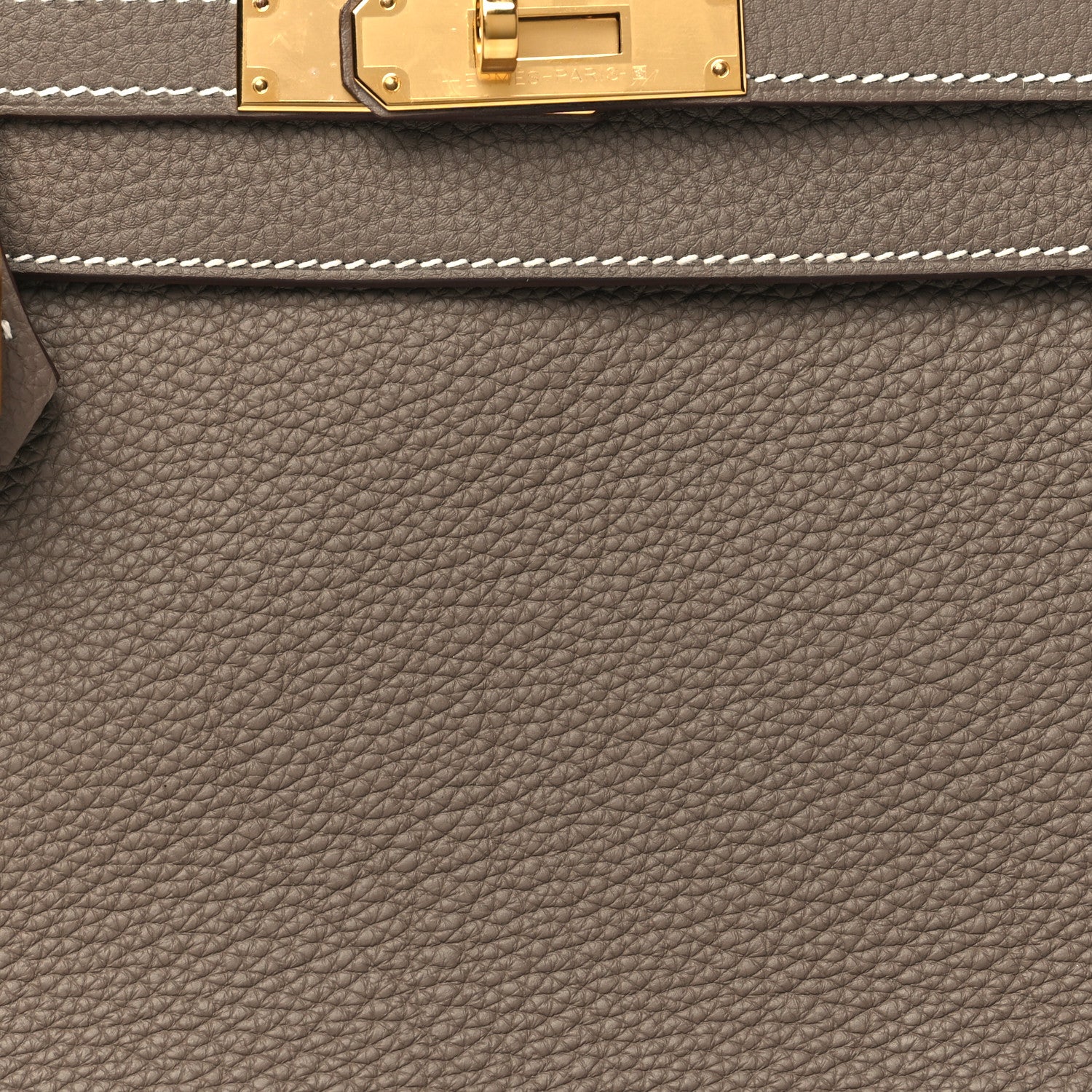 Hermes Taurillon Clemence Kelly Retourne 28 Etoupe 8 of 11