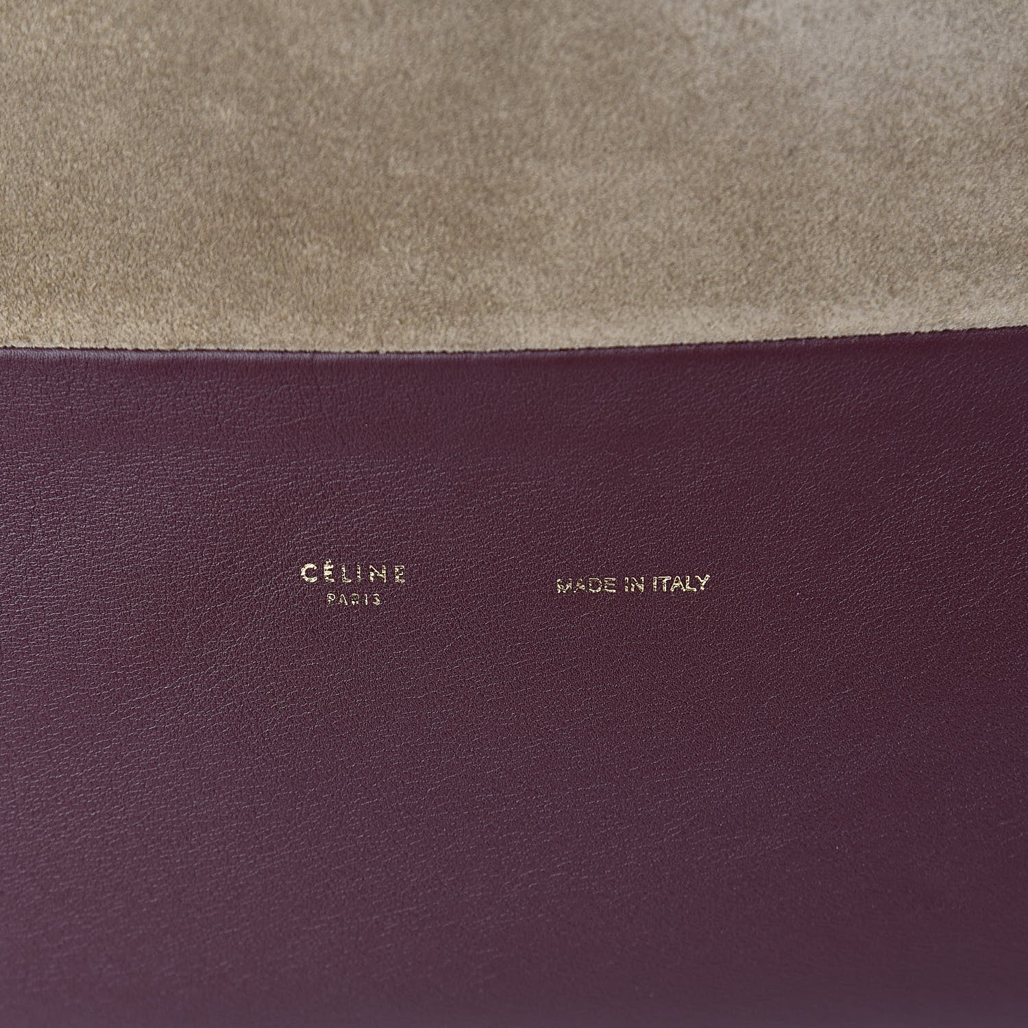 Celine Calfskin Suede All Soft Shoulder Bag Burgundy 6 of 8