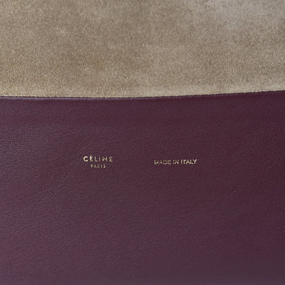 Celine Calfskin Suede All Soft Shoulder Bag Burgundy 6 of 8