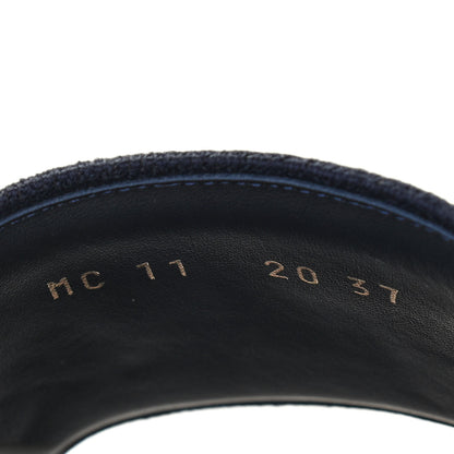Christian Dior Canvas Embroidered Dway Mules Slide Sandals 37 Deep Blue 8 of 8