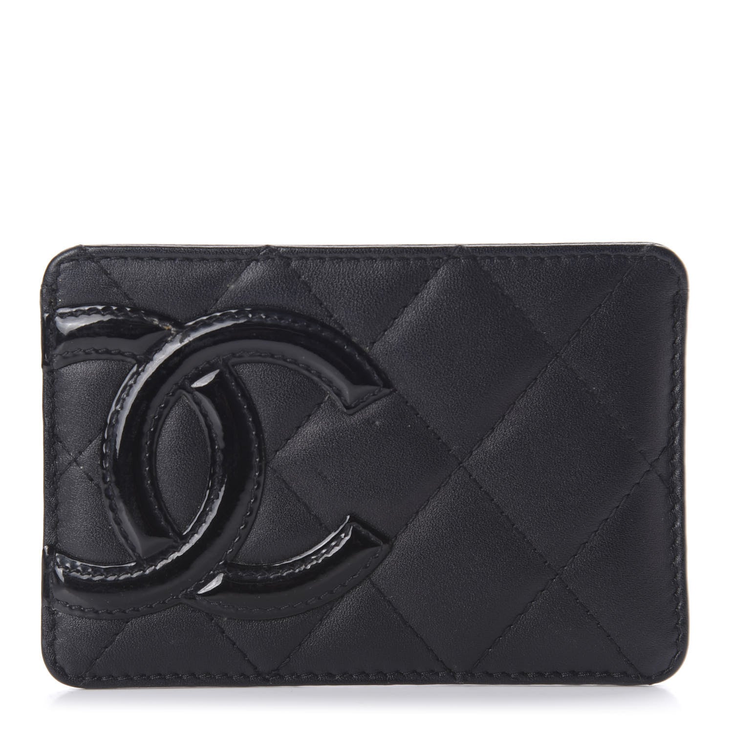 Chanel Calfskin Quilted Cambon Card Holder Black 1 of 12