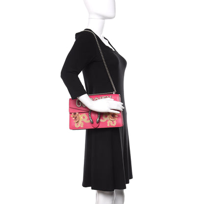 Gucci Pebbled Calfskin Embellished Guccify Small Dionysus Shoulder Bag Rosa 3 of 11