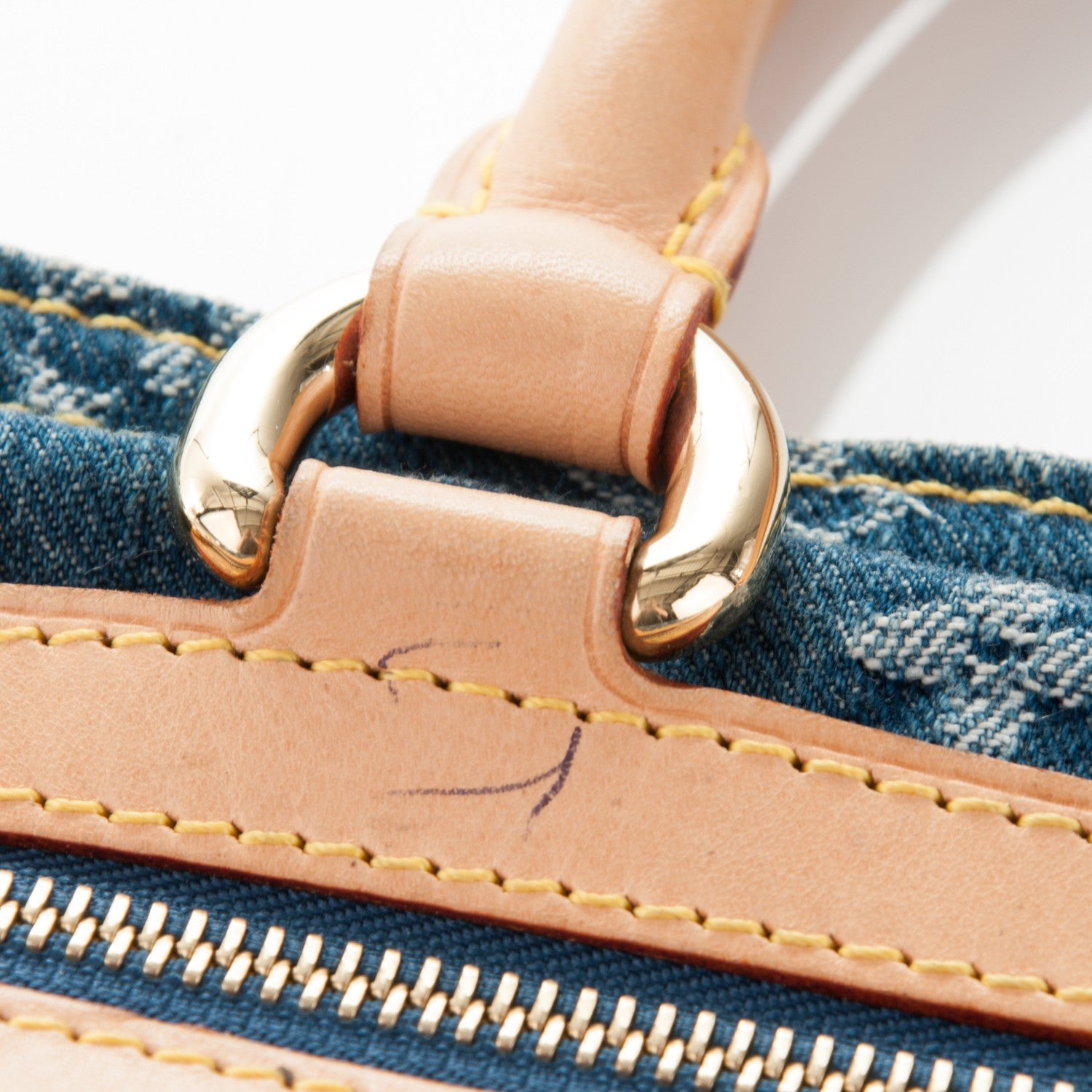 Louis Vuitton Monogram Denim Sac Plat Blue 8 of 8