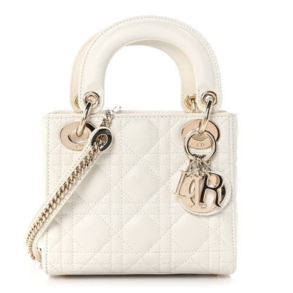 Christian Dior Lambskin Cannage Mini Lady Dior White 1 of 11