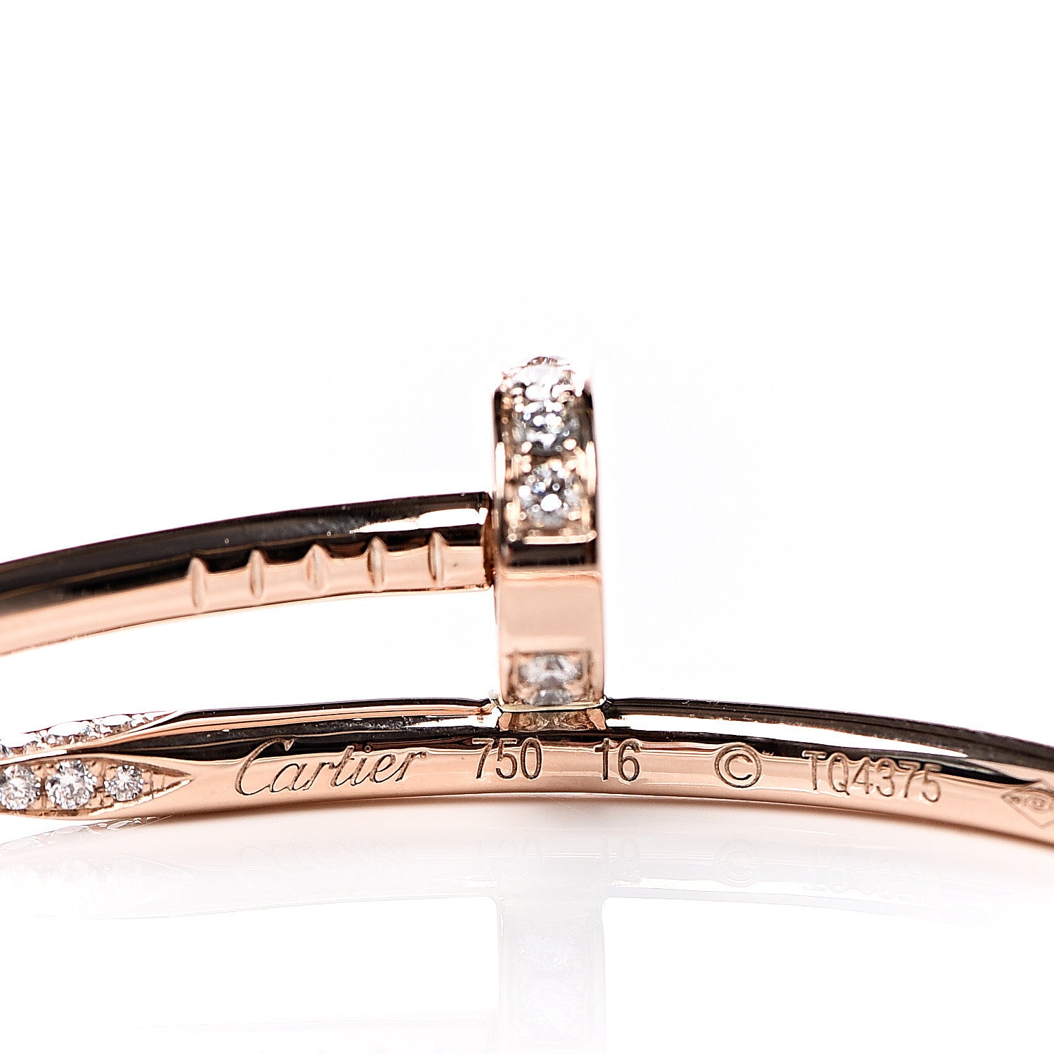 Cartier 18K Pink Gold Diamond Juste Un Clou Bracelet 16 4 of 6