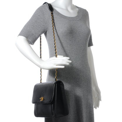 Chanel Calfskin CC Shoulder Bag Black 2 of 10