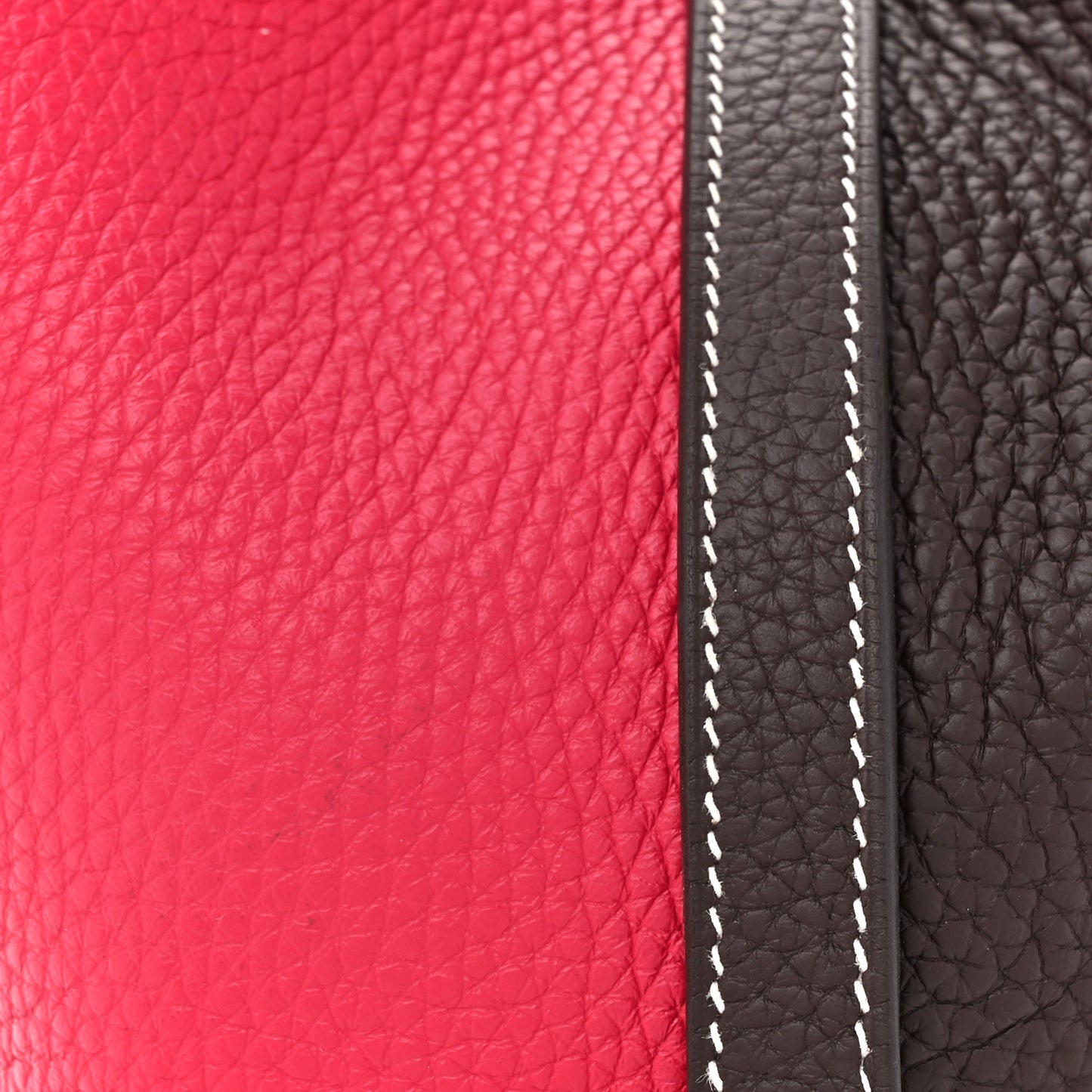 Taurillon Clemence Casaque Picotin Lock 18 PM Rouge Sellier Framboise