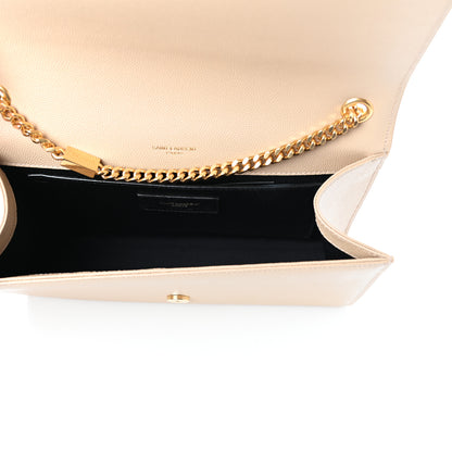 Saint Laurent Grain De Poudre Medium Monogram Kate Satchel Nude Powder 6 of 10