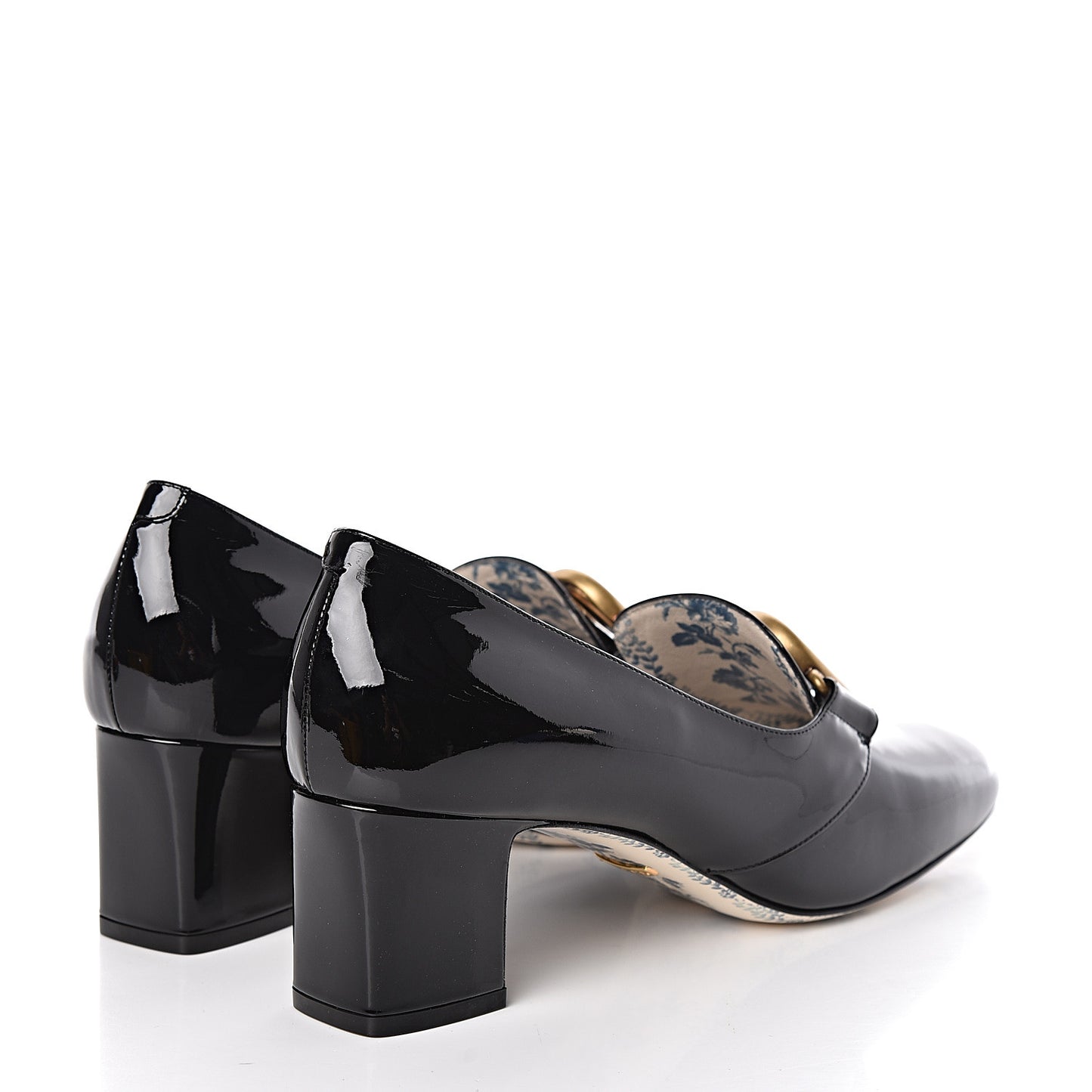 Vernice GG Victoire 55mm Loafer Pumps 41 Black