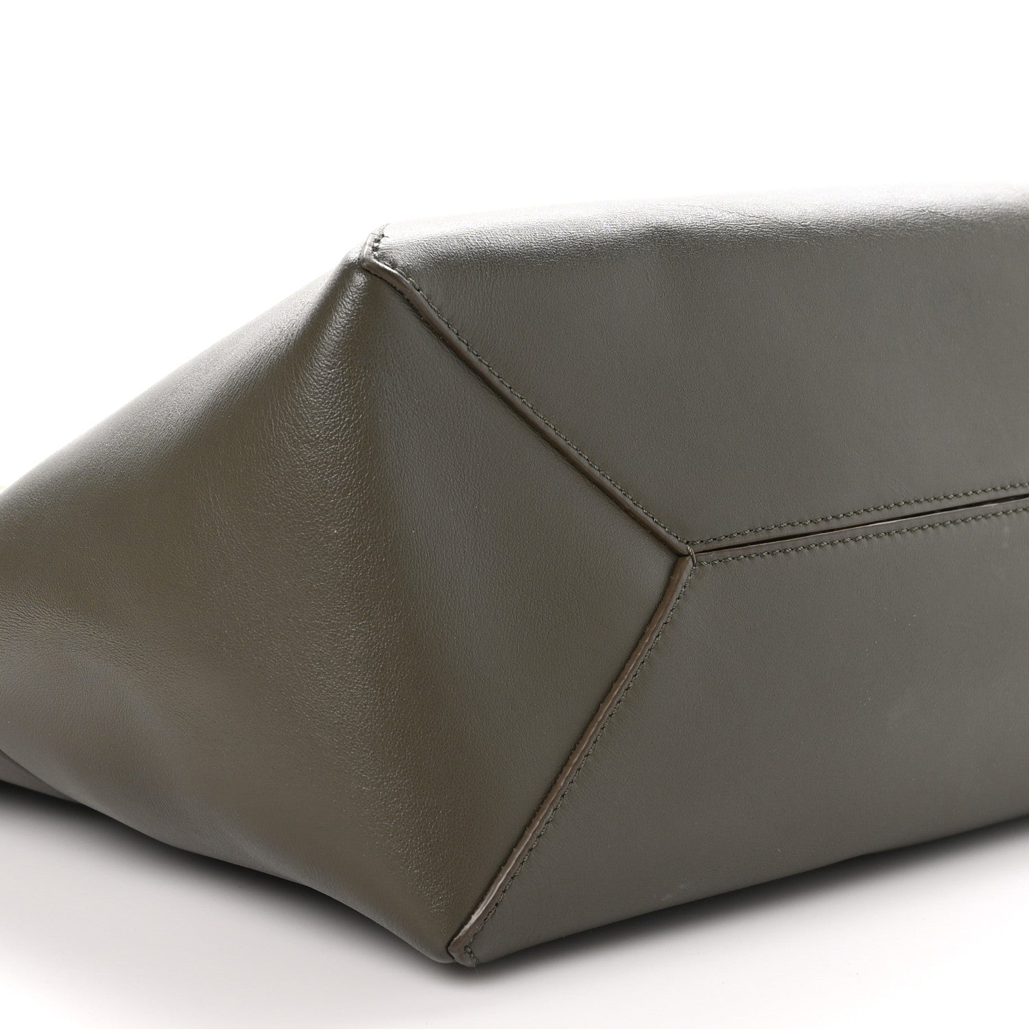 Loewe Shiny Calfskin Medium Puzzle Fold Tote Dark Khaki Green 8 of 9