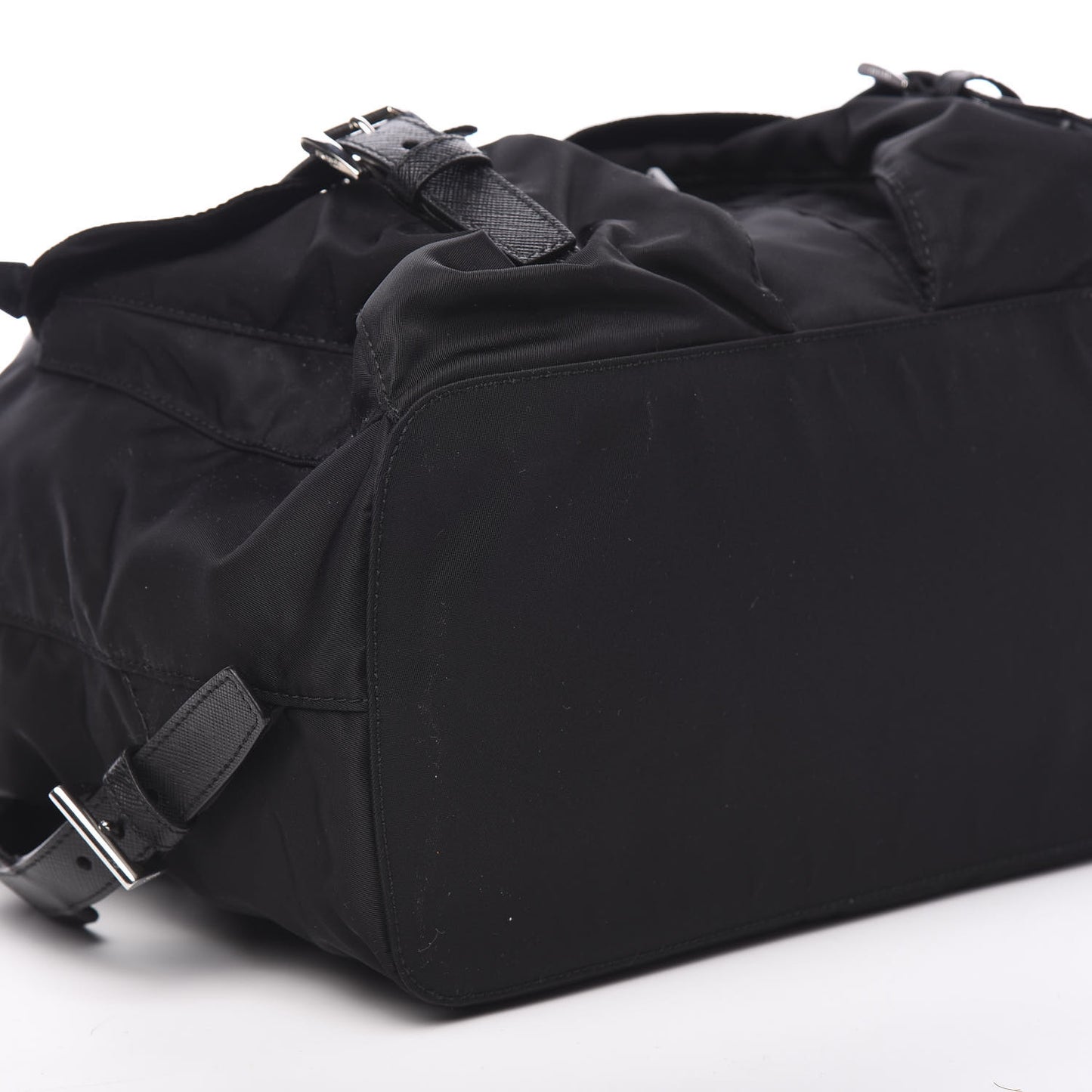 Tessuto Nylon Saffiano Medium Backpack Black