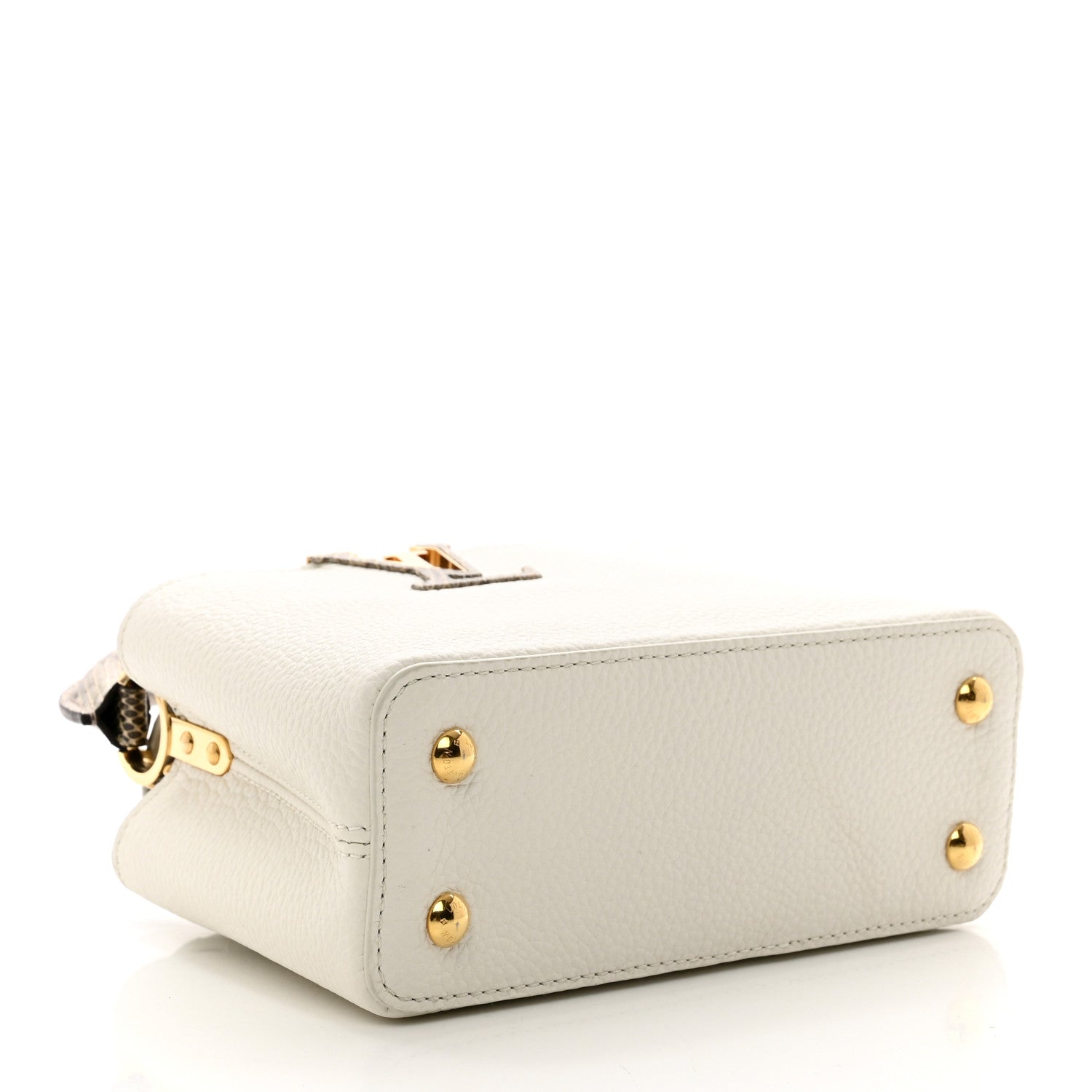 Louis Vuitton Taurillon Ayers Capucines Mini White Snow White 4 of 9