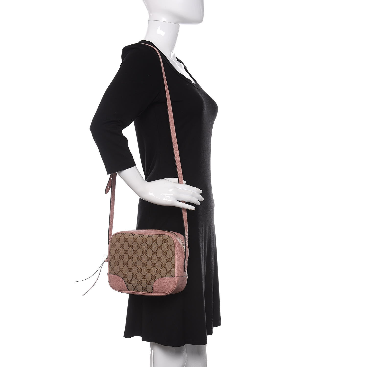 Gucci Monogram Mini Bree Messenger Bag Beige Soft Pink 2 of 10