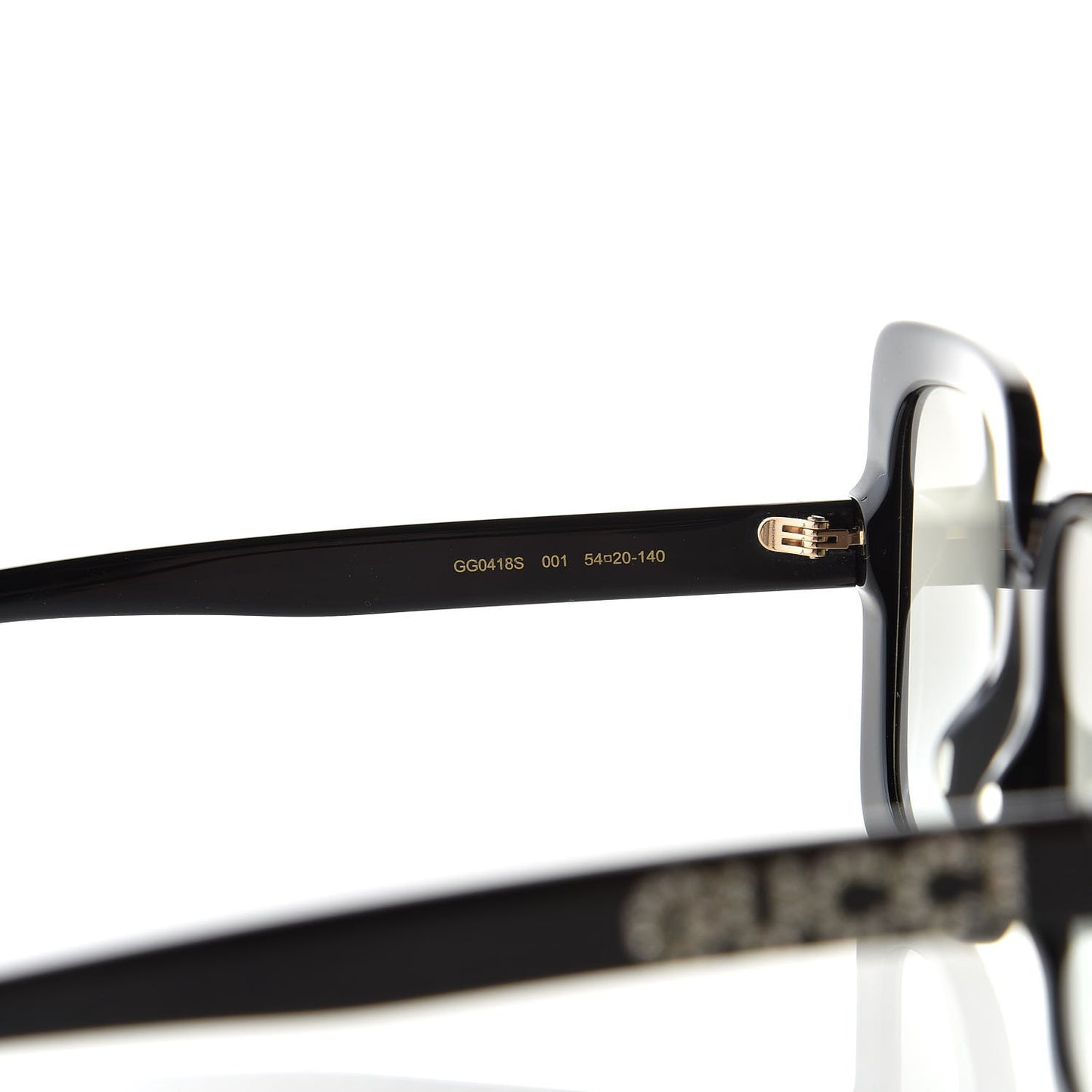Crystal Square Frame GG Sunglasses GG0418S Black