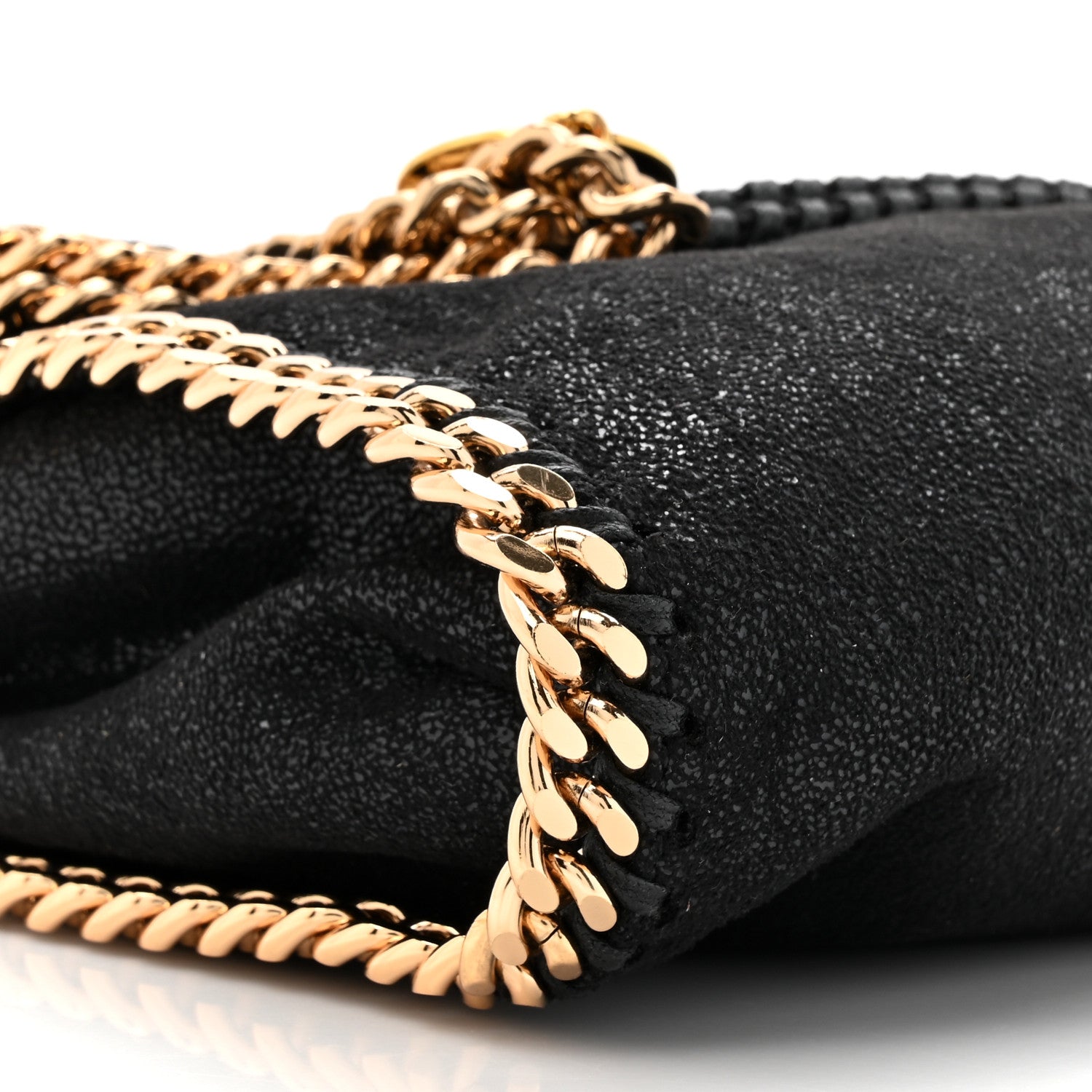 Stella McCartney Shaggy Deer Small Falabella Fold Over Tote Black 9 of 9