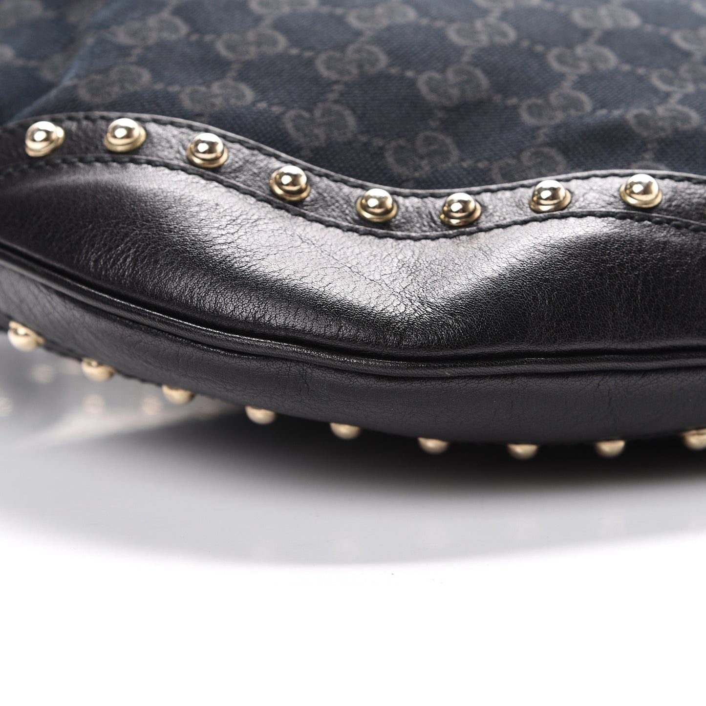 Monogram Web Studded Pelham Shoulder Bag Black