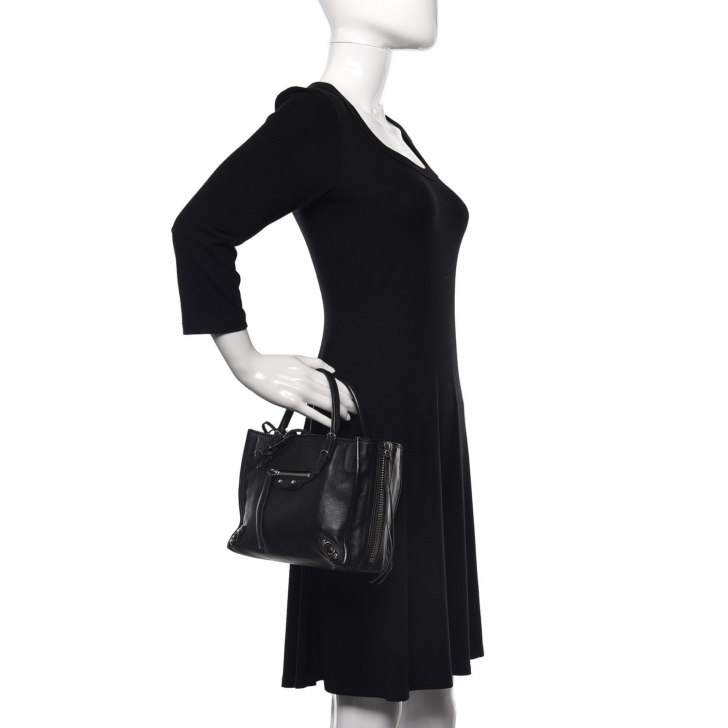 Balenciaga Calfskin Papier Mini A4 Tote Black 3 of 13