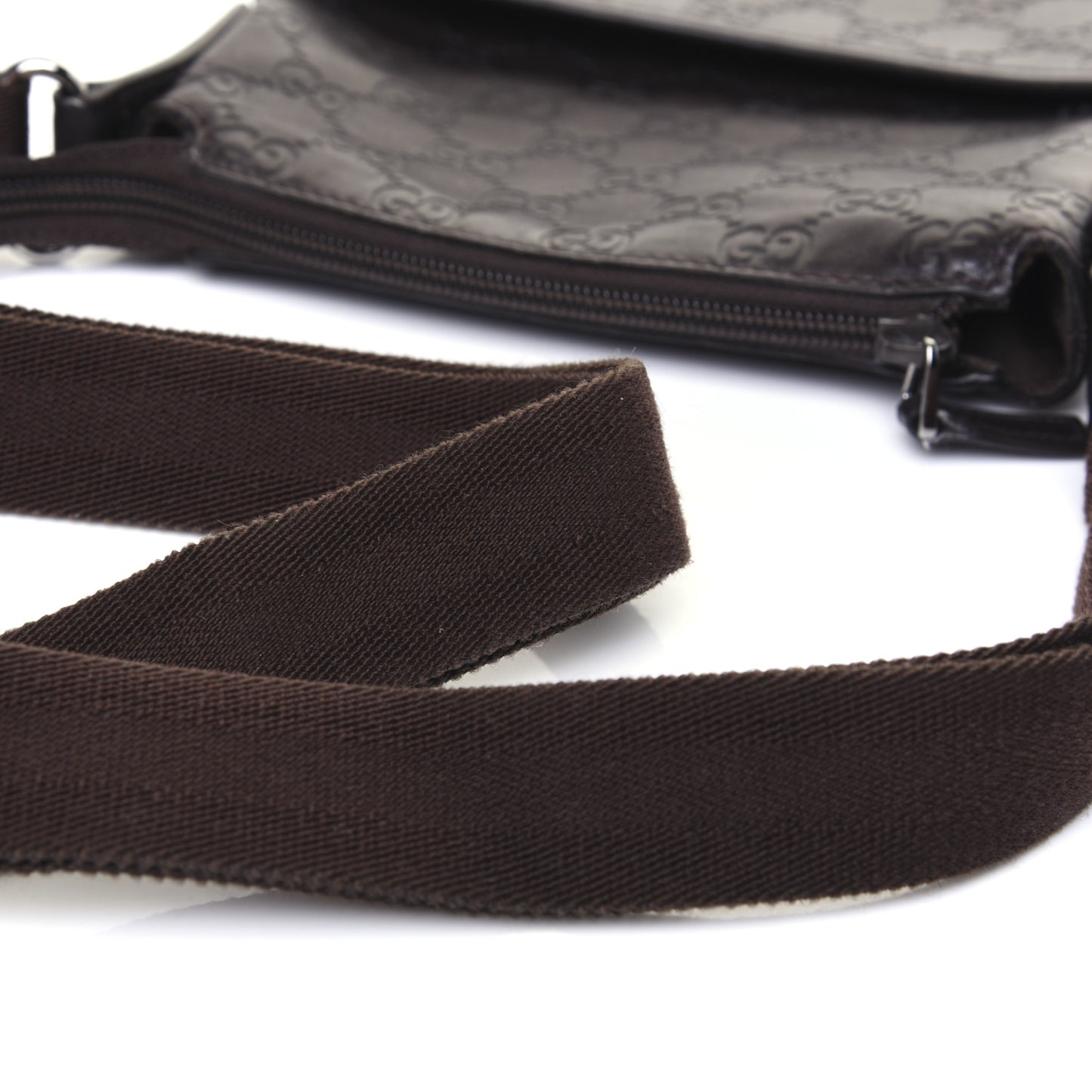 Guccissima Mini Messenger Bag Dark Brown