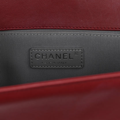 Chanel Calfskin Chevron Quilted Medium Boy Flap Red 9 of 20