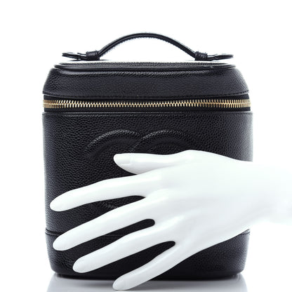 Chanel Caviar Cosmetic Vanity Bag Black 2 of 7
