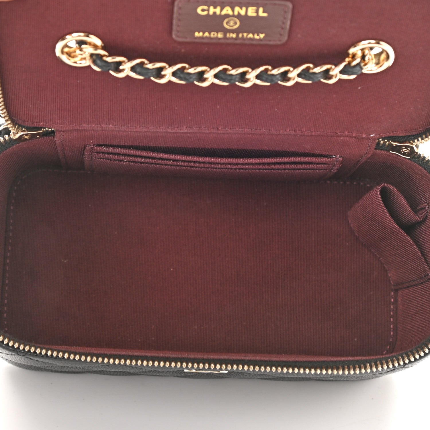 Chanel Caviar Quilted Small Vanity Case With Chain Black 6 of 11