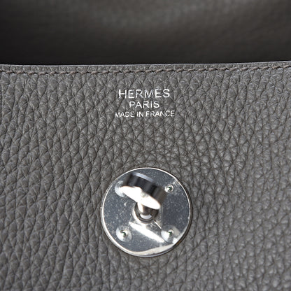 Hermes Taurillon Clemence Lindy 30 Etain 6 of 11