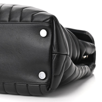 Saint Laurent Calfskin Y Quilted Monogram Large Loulou Chain Satchel Black 9 of 9