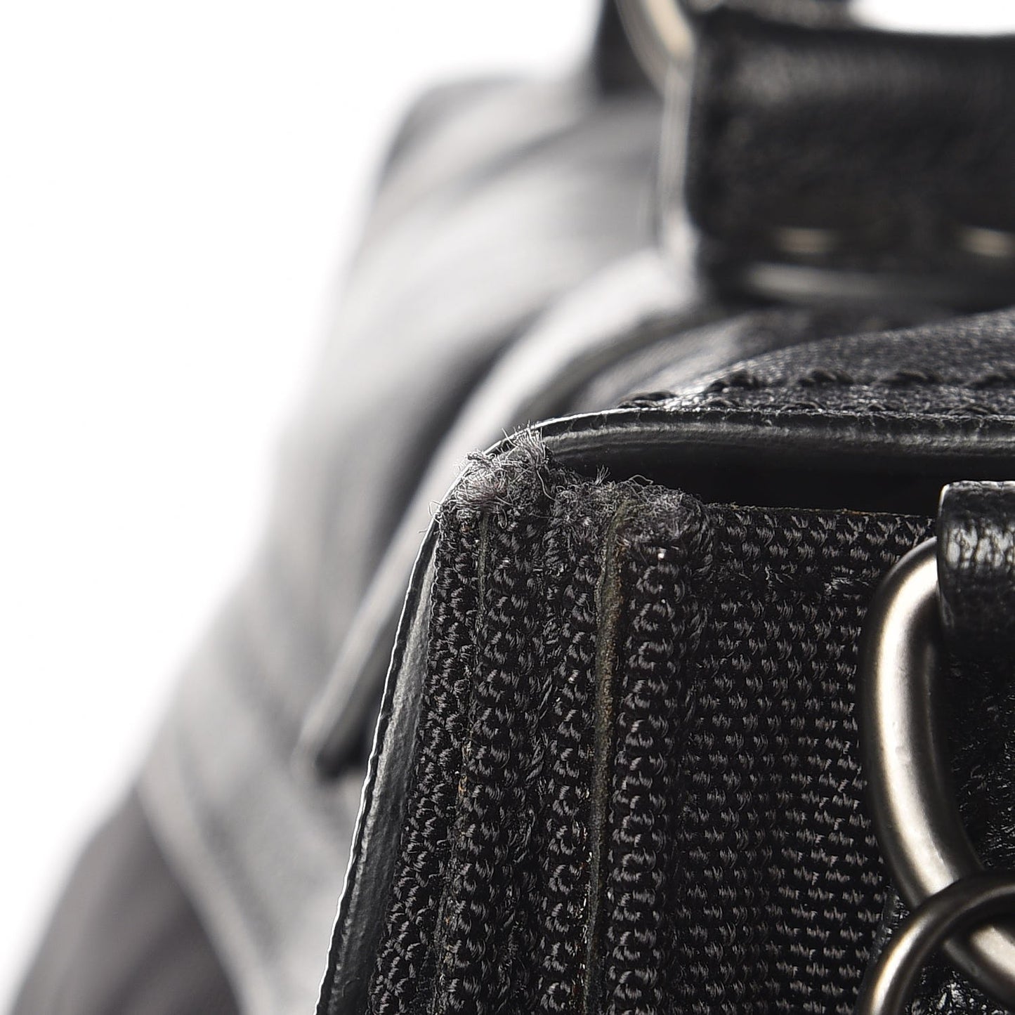 Lambskin Nylon Extra Large PS1 Satchel Black