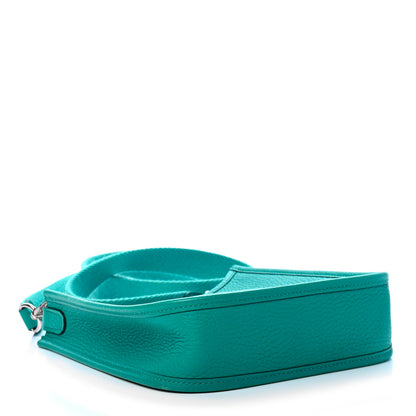 Hermes Taurillon Clemence Evelyne TPM Bleu Paon 3 of 4