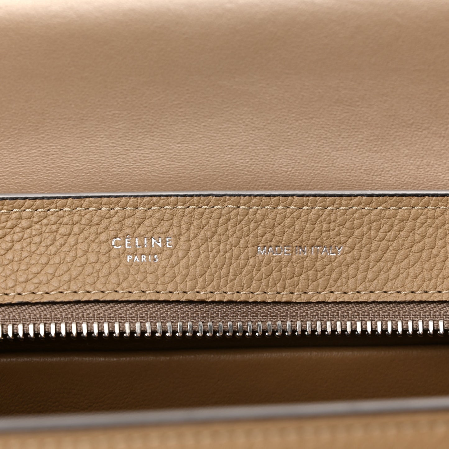 Drummed Calfskin Suede Small Trapeze Dune