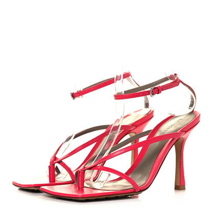 Bottega Veneta Lambskin Stretch Multi Strap 90mm Sandals 38 Fuchsia 2 of 8