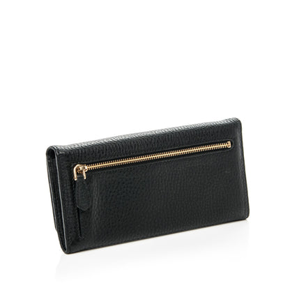 Prada Vitello Daino Continental Flap Wallet Nero Black 3 of 8