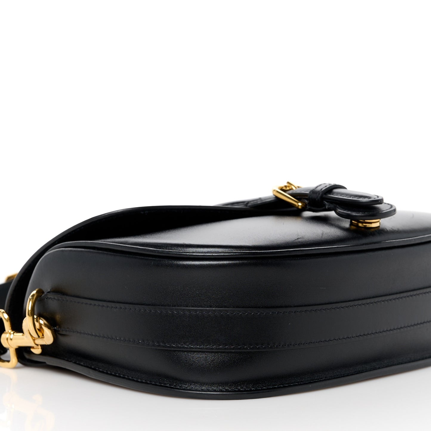Box Calfskin Medium Bobby Flap Black