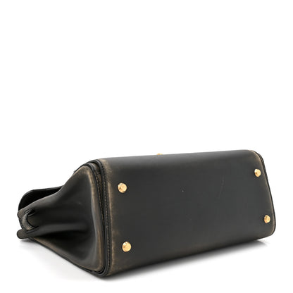 Balenciaga Used Calfskin Money Top Handle Handbag Black 4 of 14