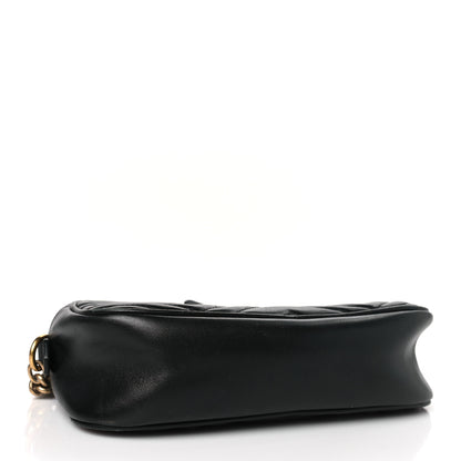 Gucci Calfskin Matelasse Small GG Marmont Chain Shoulder Bag Black 4 of 10