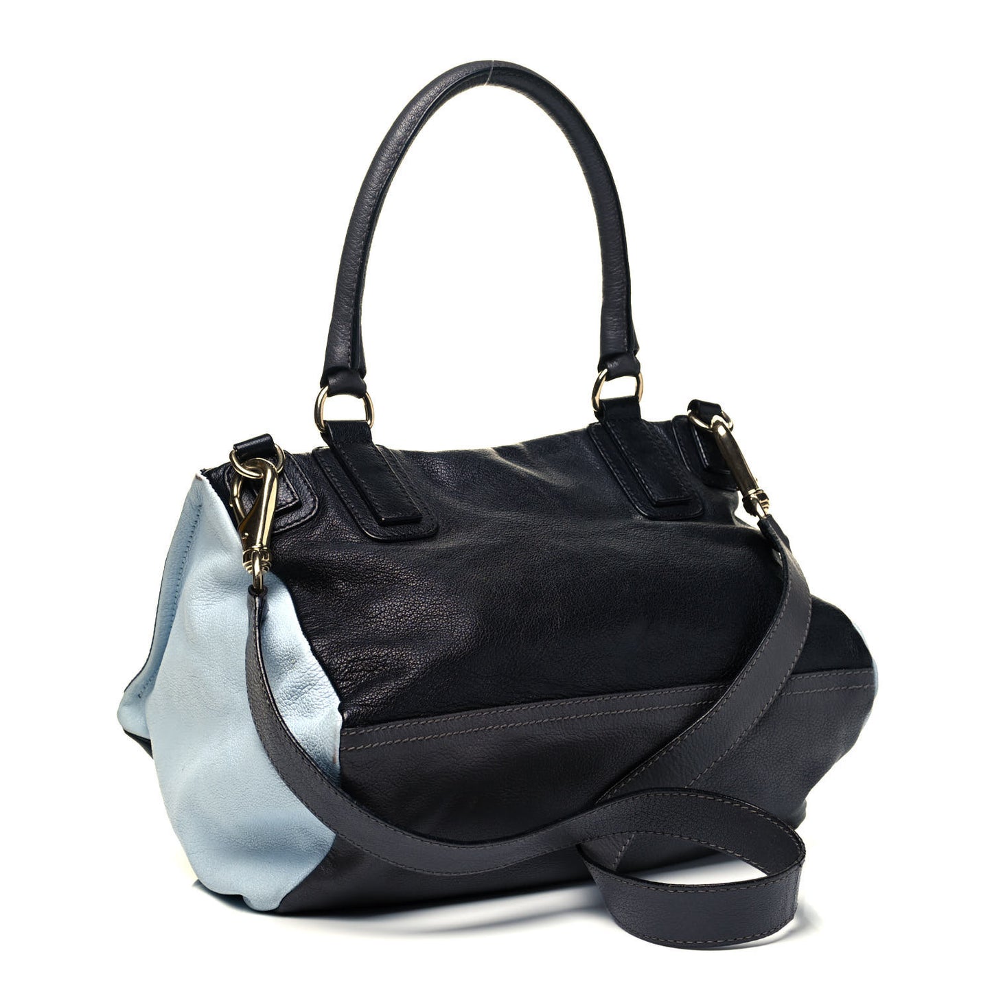 Sugar Goatskin Medium Tri-Color Pandora Blue Grey Black