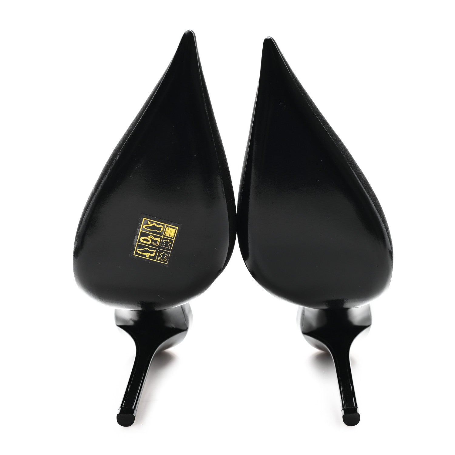 Saint Laurent Raso Regale Raven 110 Slingback Pumps 38.5 Black 6 of 10