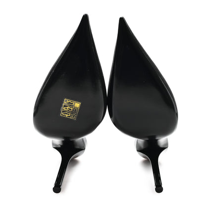 Saint Laurent Raso Regale Raven 110 Slingback Pumps 38.5 Black 6 of 10
